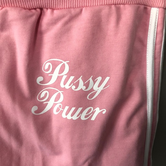 PINK PU$$Y POWER DOUBLE STRIPE JOGGER SET - Picture 3 of 8